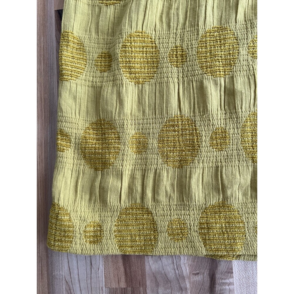 Umgee Women's 3/4 Sleeve Tunic Top Ruffle Textured Cotton Mustard Boho L - Picture 3 of 8